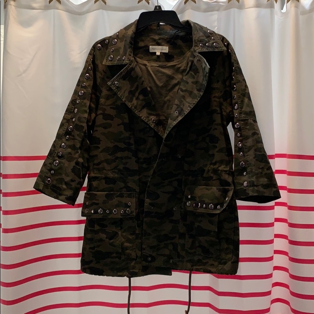 NWOT army print coat